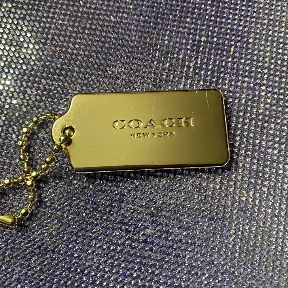 Coach Gold Keychain Tag